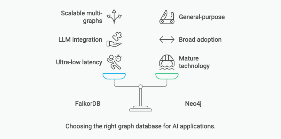 Choosing the right graph database for AI applications comparison diagram