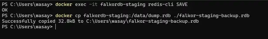 Saving and backing up FalkorDB data